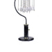 27' Tall Metal Table Lamp with Black finish, Crystal Chandelier Design Default -DTYStore