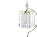 27' Tall Metal Table Lamp with Gold finish, Crystal Chandelier Design Default -DTYStore