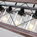 5-Light Retro Farmhouse Chandelier For Kitchen, Living room, Dining room Red and Black(No Bulbs) - DTYStore