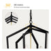 18.11" Matte Black + Gold Chandelier for Dining Room, 4-Light Kitchen Chandelier Light Fixture Modern Metal Industrial Chandeliers for Farmhouse Entryway Living Room (E12 Bulbs Not Included) - DTYStore