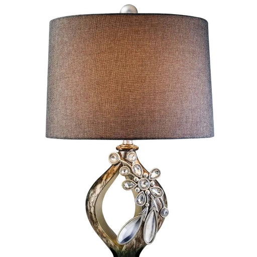 28.25' Tall Polyresin Table Lamp 'Balleria', Crystal and Glass Accent Default -DTYStore