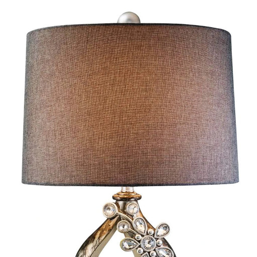 28.25' Tall Polyresin Table Lamp 'Balleria', Crystal and Glass Accent Default -DTYStore