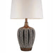 28.25' Tall Polyresin Table Lamp 'Everly' with Brown finish, White Shade Default -DTYStore