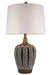 28.25' Tall Polyresin Table Lamp 'Everly' with Brown finish, White Shade Default -DTYStore