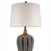 28.25' Tall Polyresin Table Lamp 'Everly' with Brown finish, White Shade Default -DTYStore