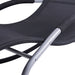Outsunny Zero Gravity Rocking Chair Outdoor Chaise Lounge Chair Recliner Rocker with Detachable Pillow and Durable Weather-Fighting Fabric for Patio, Deck, Pool, Black - DTYStore