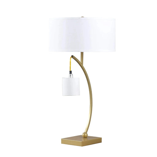 28.5' In Contemporary Dual Gold Arc W/ Hanging Pendelum Lamp Metal Table Lamp Default -DTYStore