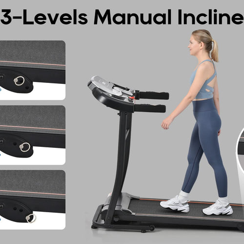 Treadmills for Home, Folding Treadmill with Incline and Heart Rate Sensor, 2.5HP Quiet Brushless with USB Charge Station, Small Space Portable Running Walking Machine, 300lbs Weight Capacity - Image 26