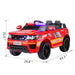 12V Kid Ride on Police Car with Parental Remote Control, Battery Powered Truck with Siren, Lights, Music, Spring Suspension - DTYStore