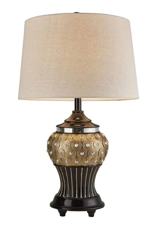 28.75 Inch Gold Max Bejeweled Resin Table Lamp Default -DTYStore