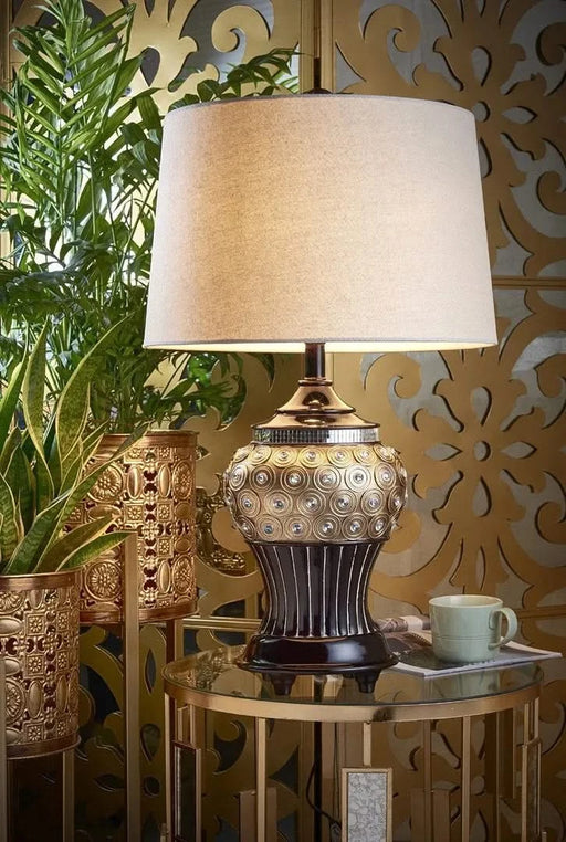 28.75 Inch Gold Max Bejeweled Resin Table Lamp Default -DTYStore