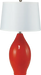 28'H RED LEMON SHAPE CERAMIC TABLE LAMP Default -DTYStore