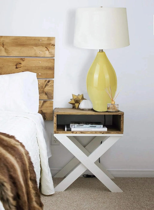 28'H RED LEMON SHAPE CERAMIC TABLE LAMP Default -DTYStore