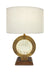 28' Antique polyresin Table Lamp WITH FLOATING CRYSTAL DECOR ON CENTER Default -DTYStore