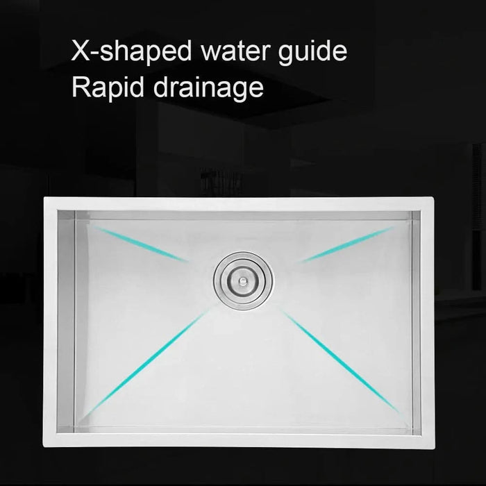 28 Inch Undermount Sink - 28' x 18' x 9' Undermount Stainless Steel Kitchen Sink 16 Gauge 9 Inch Deep Single Bowl Kitchen Sink Basin, Includes Drain Assembly (No Additional Accessories) - DTY Store