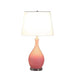 28' Pink Telli Pebble Mid-Century Resin Table Lamp Default -DTYStore