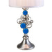 28' Tall Polyresin Table Lamp 'Just Dazzle' with Silver finish, White Shade Default -DTYStore