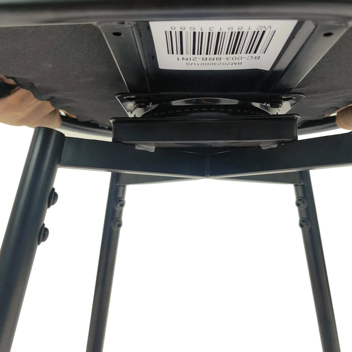 28' Technical Leather Woven Bar Stool Set of 4,Black legs Barstools No Adjustable Kitchen Island Chairs,360 Swivel Bar Stools Upholstered Counter Stool Arm Chairs with Back Footrest, (Light Brown) Default -DTYStore