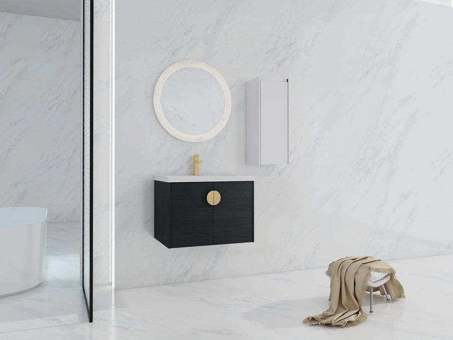 28' Wall-Mounted Bathroom Vanity With Ceramic Sink and Side Cabinet, Soft Close Doors, 00112WH-06328BCT Combination Cabinet(KD-Packing) Default -DTYStore