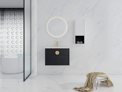 28' Wall-Mounted Bathroom Vanity With Ceramic Sink and Side Cabinet, Soft Close Doors, 00212WHK-06328BCT Combination Cabinet(KD-Packing) Default -DTYStore