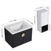 28' Wall-Mounted Bathroom Vanity With Ceramic Sink and Side Cabinet, Soft Close Doors, 00212WHK-06328BCT Combination Cabinet(KD-Packing) Default -DTYStore