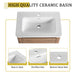 28'' Wall-Mounted Bathroom Vanity with White Ceramic Sink & 1-Soft-Close Door, KD-Packing, Plywood Default -DTYStore