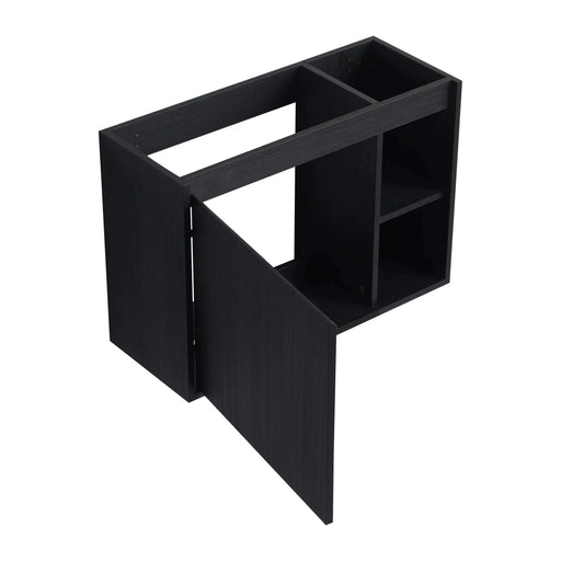 28'' Wall-Mounted Bathroom Vanity with White Ceramic Sink & Soft-Close Door, KD-Packing Default -DTYStore