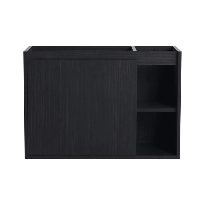 28'' Wall-Mounted Bathroom Vanity with White Ceramic Sink & Soft-Close Door, KD-Packing Default -DTYStore