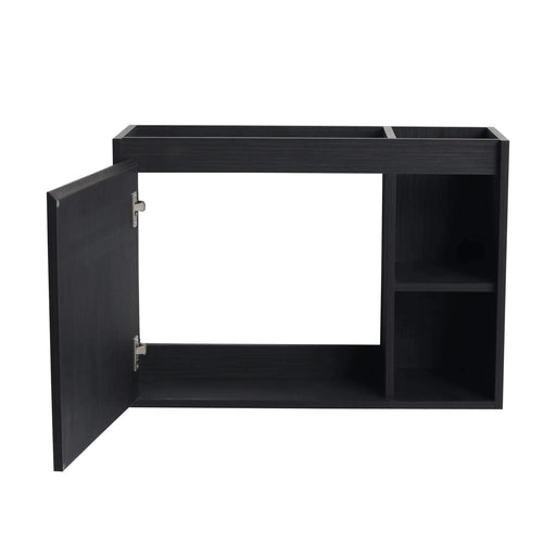 28'' Wall-Mounted Bathroom Vanity with White Ceramic Sink & Soft-Close Door, KD-Packing Default -DTYStore