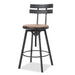 METAL CHAIR WITH WOODEN SEAT(set of 2) - DTYStore