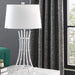 29.25' In Kiara Modern Satin Silver Bamboo Metal Table Lamp Default -DTYStore