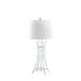 29.25' In Kiara Modern Satin Silver Bamboo Metal Table Lamp Default -DTYStore