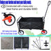 Folding Wagon Garden Shopping Beach Cart (black) - DTYStore