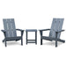 3Pcs Outdoor Adirondack Chairs,Patio Lawn Chairs with Side Table,for Deck Garden Backyard Balcony,Dark Grey - DTYStore