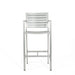 29.50' Outdoor Aluminum Rust-Proof Barstools, Set of 2, Silver Default -DTYStore