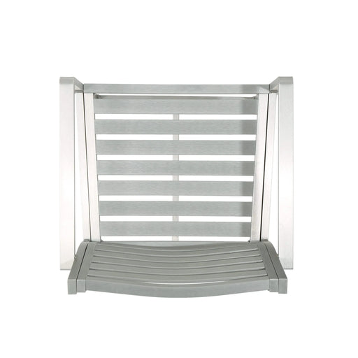 29.50' Outdoor Aluminum Rust-Proof Barstools, Set of 2, Silver Default -DTYStore