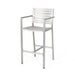 29.50' Outdoor Aluminum Rust-Proof Barstools, Set of 2, Silver Default -DTYStore