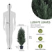 2.95FT artificial green pine tree, realistic plastic simulation plant, suitable for indoor and outdoor decoration 2pcs/set Default -DTYStore