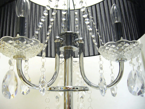 29.5'H BLACK/CHROME CRYSTAL INSPIRED TABLE LAMP (1PC/CTN) (1.58/9.10) Default -DTYStore