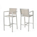29.5' Outdoor Rust-Proof Aluminum Barstools with Grey Mesh Backrest and Seat, Set of 2 Default -DTYStore