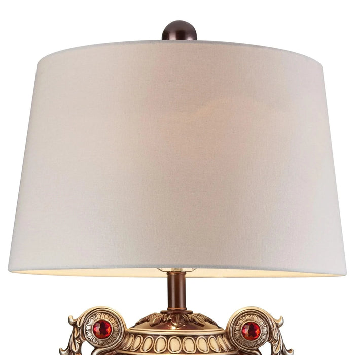 29.5' Tall' Delicata' Urn-Shaped Table Lamp, Bronze with Silver Accents Default -DTYStore