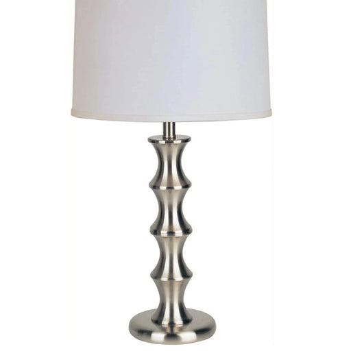 29.5' Tall Steel Table Lamp with Satin Nickel finish, Linen Shade Default -DTYStore