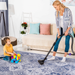 DTY Signature 2'6''x10' Blue Runner, Washable Rug, Low-Pile, Non-Slip, Non-Shedding, Foldable, Kid & Pet Friendly - Area Rugs for living room, bedroom, kitchen, dining room rug (Blue, 2'6''x10') - DTYStore