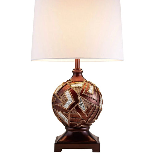 29.75' Tall Polyresin Table Lamp, Polymosaic design Default -DTYStore