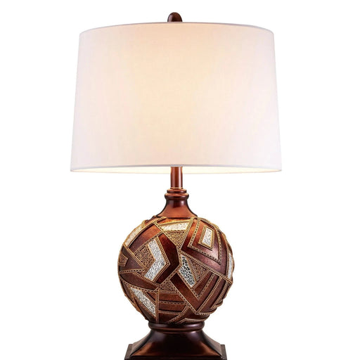 29.75' Tall Polyresin Table Lamp, Polymosaic design Default -DTYStore
