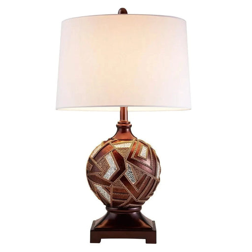 29.75' Tall Polyresin Table Lamp, Polymosaic design Default -DTYStore
