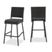 29' Outdoors PE Rattan Armless Barstools, Set of 2, Dark Brown Default -DTYStore