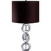 29' Tall Metal Table Lamp with Silver finish, Ring Style, Espresso Round Shade Default -DTYStore