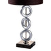 29' Tall Metal Table Lamp with Silver finish, Ring Style, Espresso Round Shade Default -DTYStore
