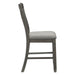 Antique Gray Finish Counter Height Chairs 2pc Set Dining Room Furniture Upholstered Seat Wooden Chairs Classic Style - DTYStore